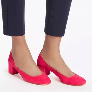 Boden Hope Pumps 40/8.5 Nubuck Leather Block Heel